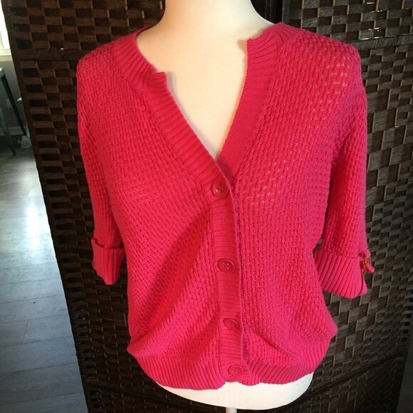 Jones New York Hot Pink Cardigan NWT - Picture 1 of 6